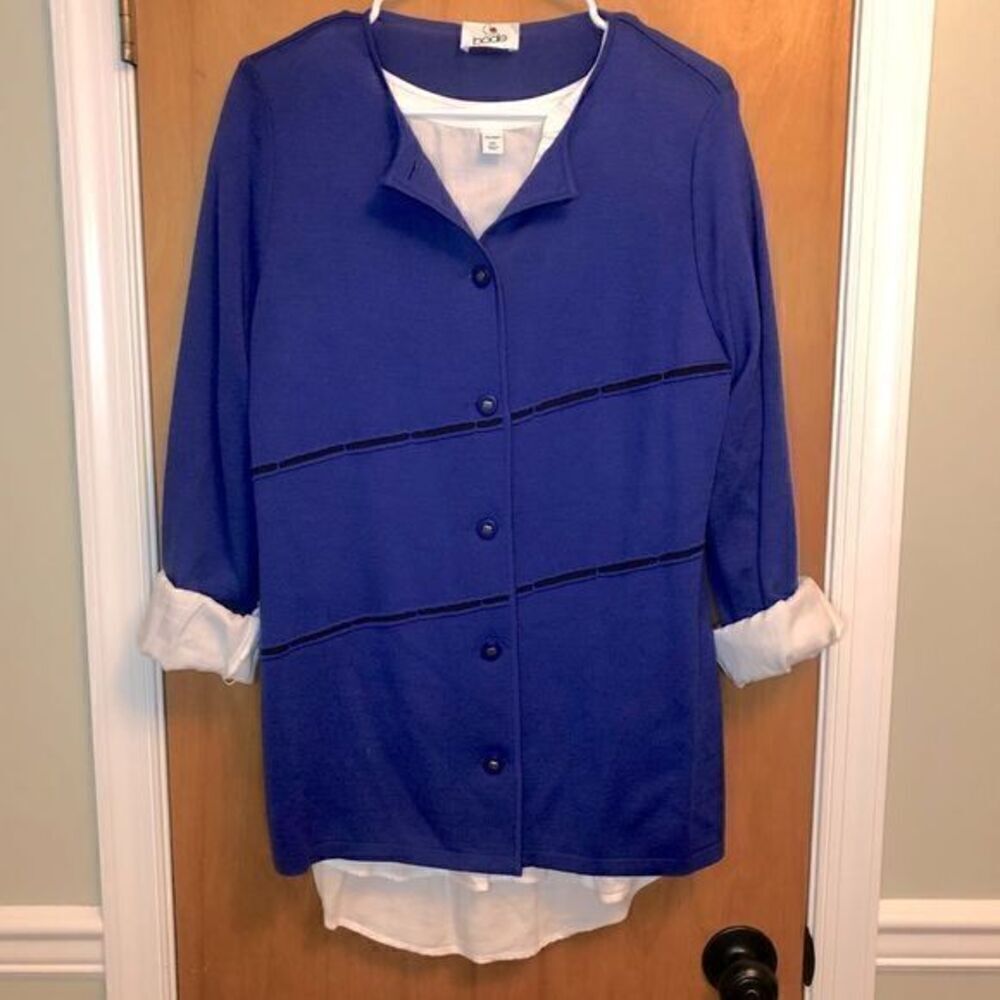 Chic Blue Button-Down Cardigan